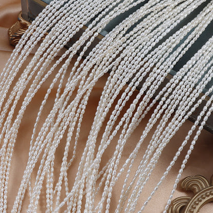 AAA Tiny size 2-2.5mm Rice Pearl Strands