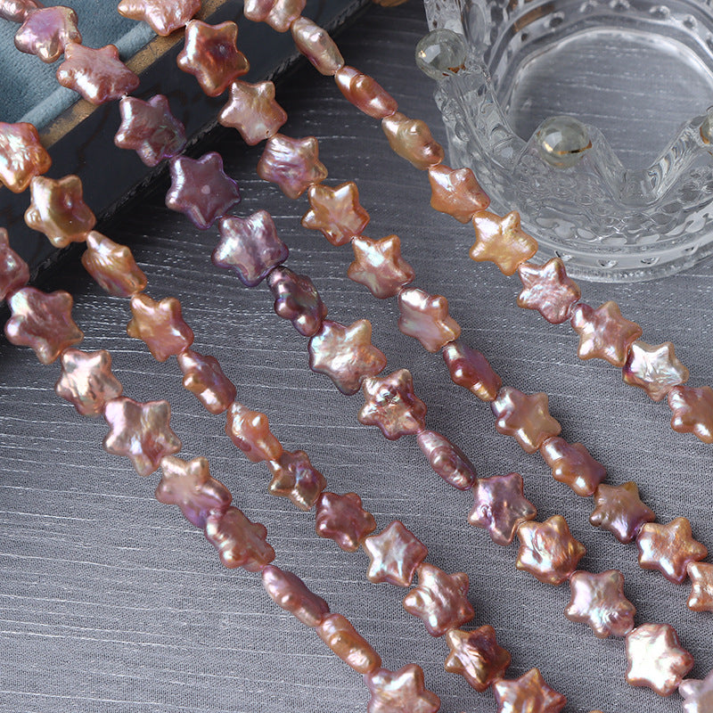 Natural Color 11-12mm Star Shape Freshwater Baroque Pearl Strands