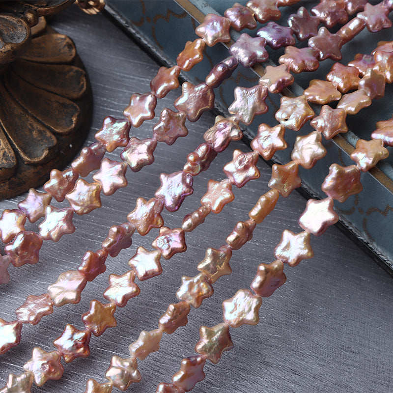 Natural Color 11-12mm Star Shape Freshwater Baroque Pearl Strands