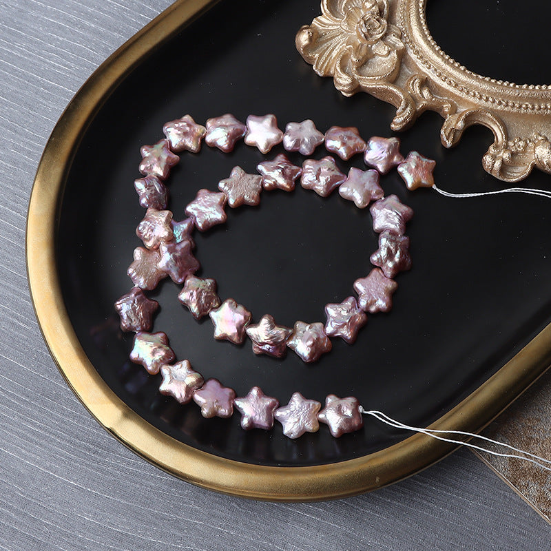 Natural Color 11-12mm Star Shape Freshwater Baroque Pearl Strands