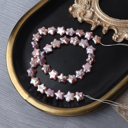 Natural Color 11-12mm Star Shape Freshwater Baroque Pearl Strands