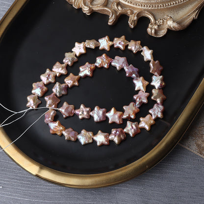 Natural Color 11-12mm Star Shape Freshwater Baroque Pearl Strands