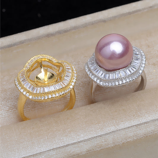 Luxury Adjustable Size Pearl Ring Settings-Feliz Pearl - Feliz Pearl 