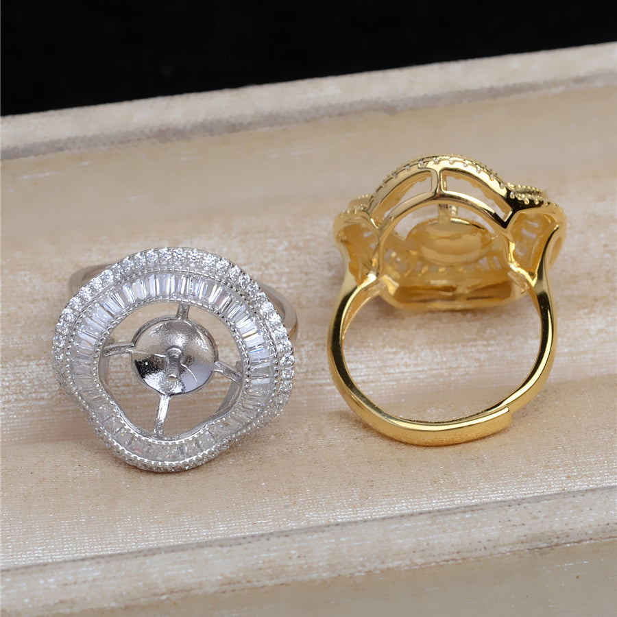 Luxury Adjustable Size Pearl Ring Settings-Feliz Pearl - Feliz Pearl 