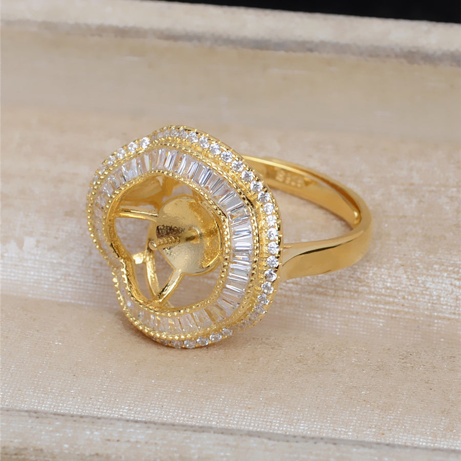Luxury Adjustable Size Pearl Ring Settings-Feliz Pearl - Feliz Pearl 