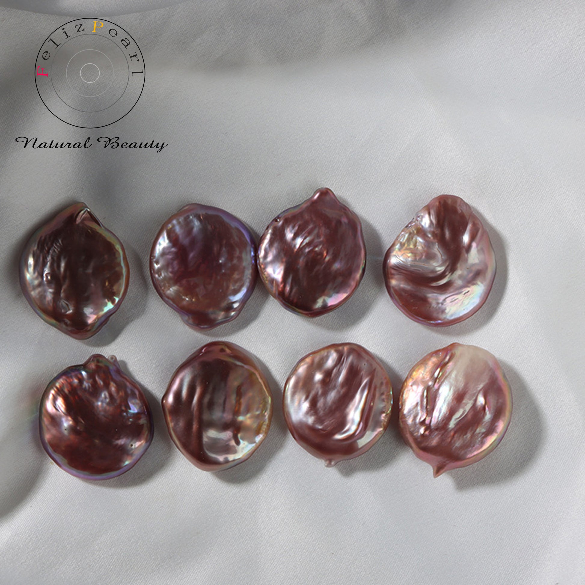 Cultured real coin shape baroque pearls