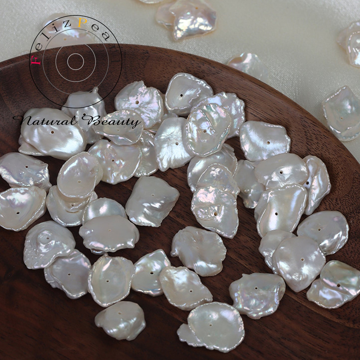 12-13mm Drilled Petal Pearls