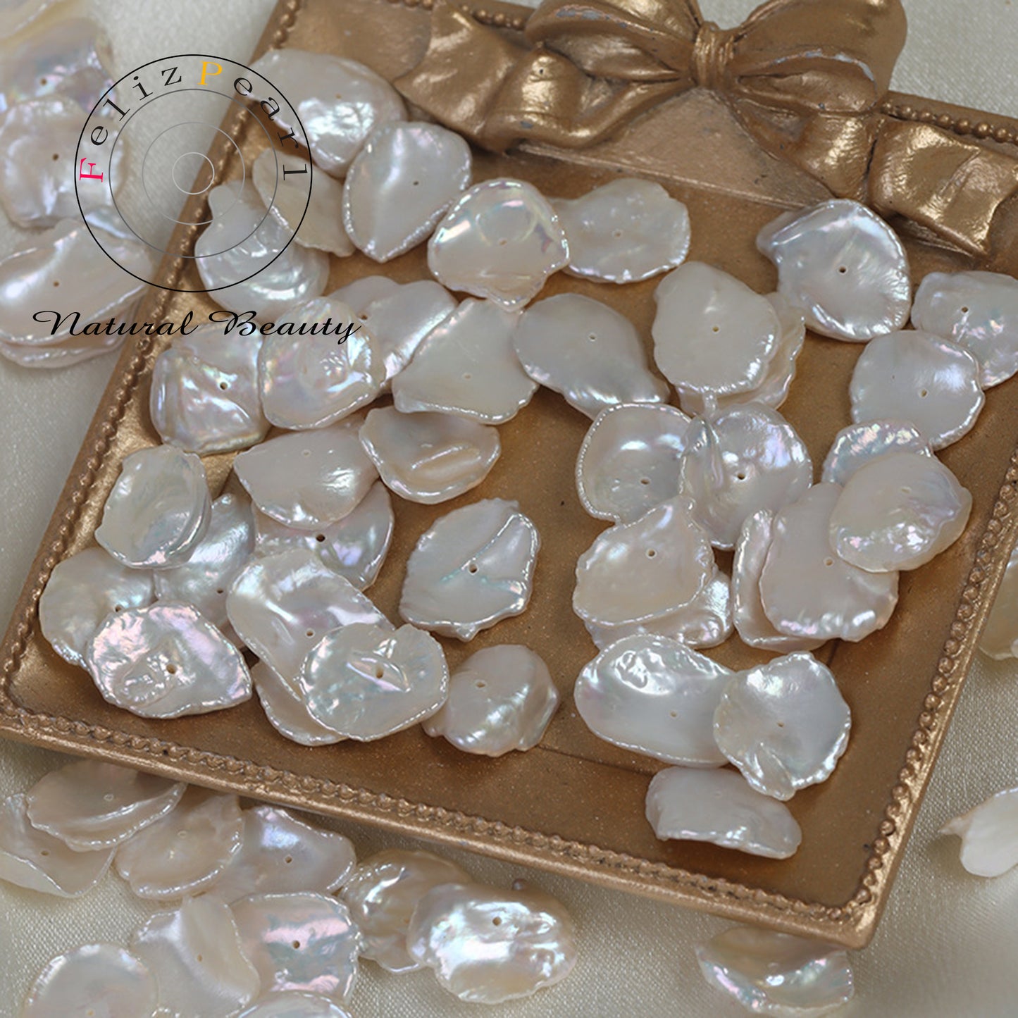 12-13mm Drilled Petal Pearls