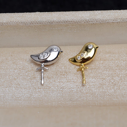 Silver Little Bird Pearl Pendant Setting-Feliz Pearl - Feliz Pearl 