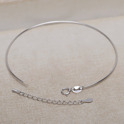 Silver Pearl Bangle Setting-DIY Jewelry Setting Wholesale - Feliz Pearl 