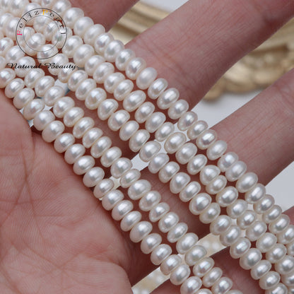 high luster freshwater button pearl strands