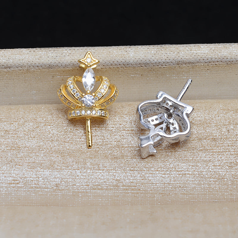 Luxury Crown Pearl Pendant Setting-S925 Sterling Silver - Feliz Pearl 