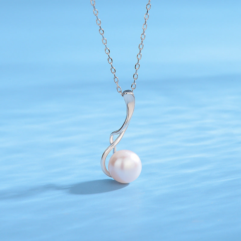 Daily Jewelry S925 Sterling Silver Pearl Pendant Mounting - Feliz Pearl 