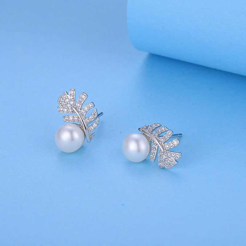 Luxury Feather Pear Earring Setting-Jewelry Settings Supplier - Feliz Pearl 