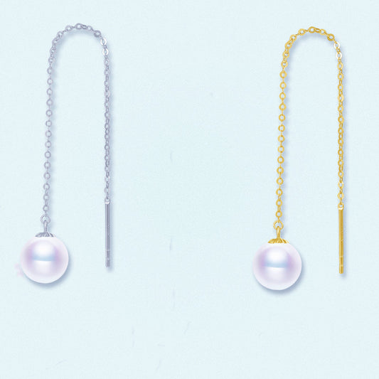 Silver Chain Pearl Earring Setting-Jewelry Setting Supplier - Feliz Pearl 