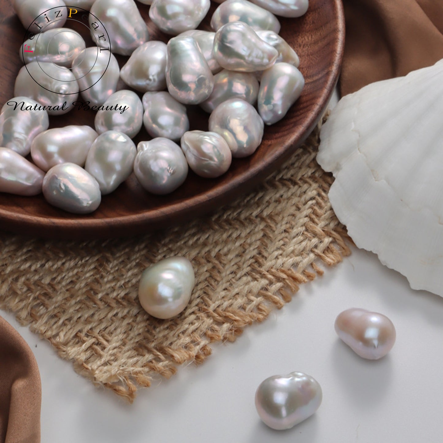 AAAA 13-15mm Drop Baroque Edison Loose Pearls