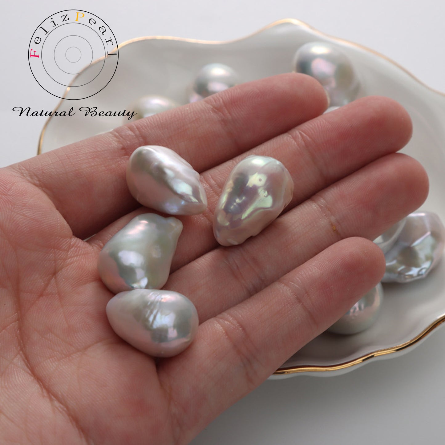 AAAA 13-15mm Drop Baroque Edison Loose Pearls