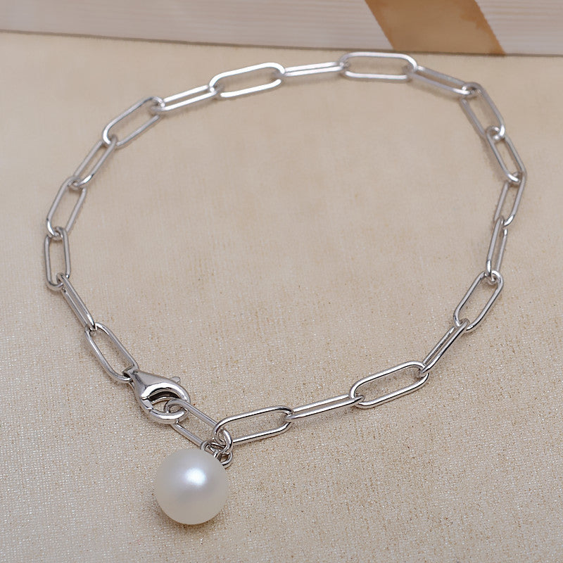 Lobster Clasp Thick Chain Pearl Bracelet Setting-Feliz Pearl - Feliz Pearl 
