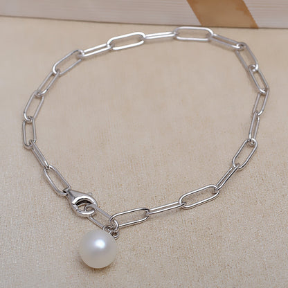 Lobster Clasp Thick Chain Pearl Bracelet Setting-Feliz Pearl - Feliz Pearl 