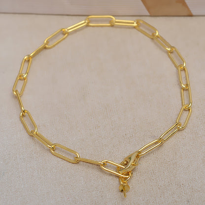 Lobster Clasp Thick Chain Pearl Bracelet Setting-Feliz Pearl - Feliz Pearl 