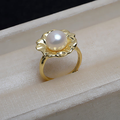 Summer Vibe S925 Sterling Silver Lotus Leaf Pearl Ring Mounting - Feliz Pearl 