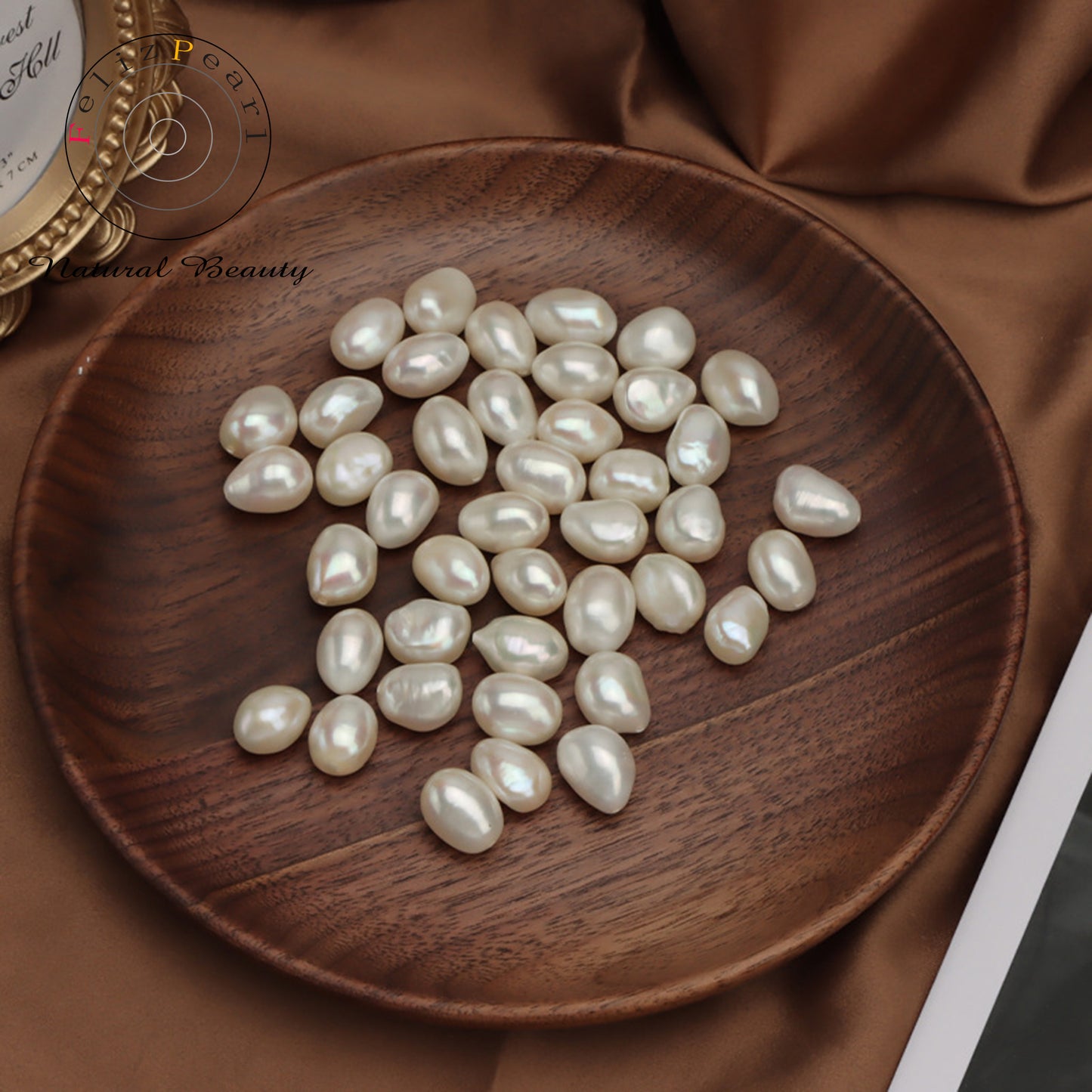 Half Drilled 9-10mm Freshwater Baroque Loose Pearls