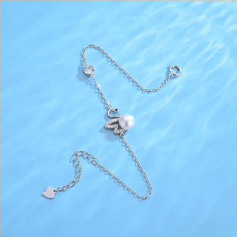 Elegant Swan Pearl Bracelet Setting-DIY Jewelry Setting Supply - Feliz Pearl 