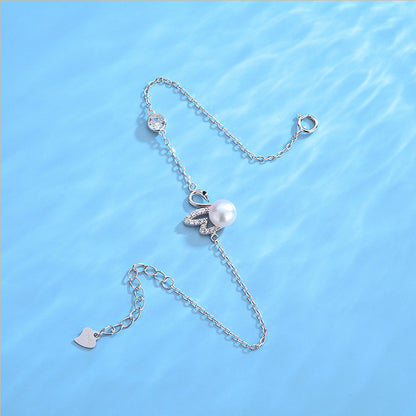 Elegant Swan Pearl Bracelet Setting-DIY Jewelry Setting Supply - Feliz Pearl 