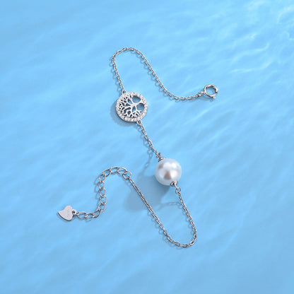 Tree of Life Pearl Bracelet Setting-Women Silver Jewelry Setting - Feliz Pearl 