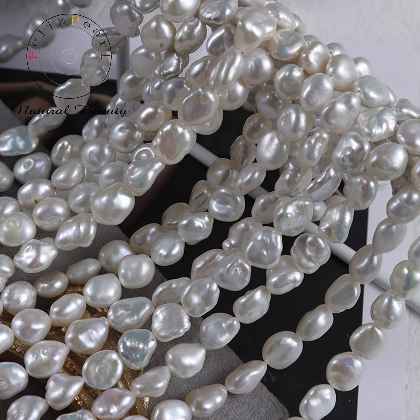 baroque pearl strands in bulk