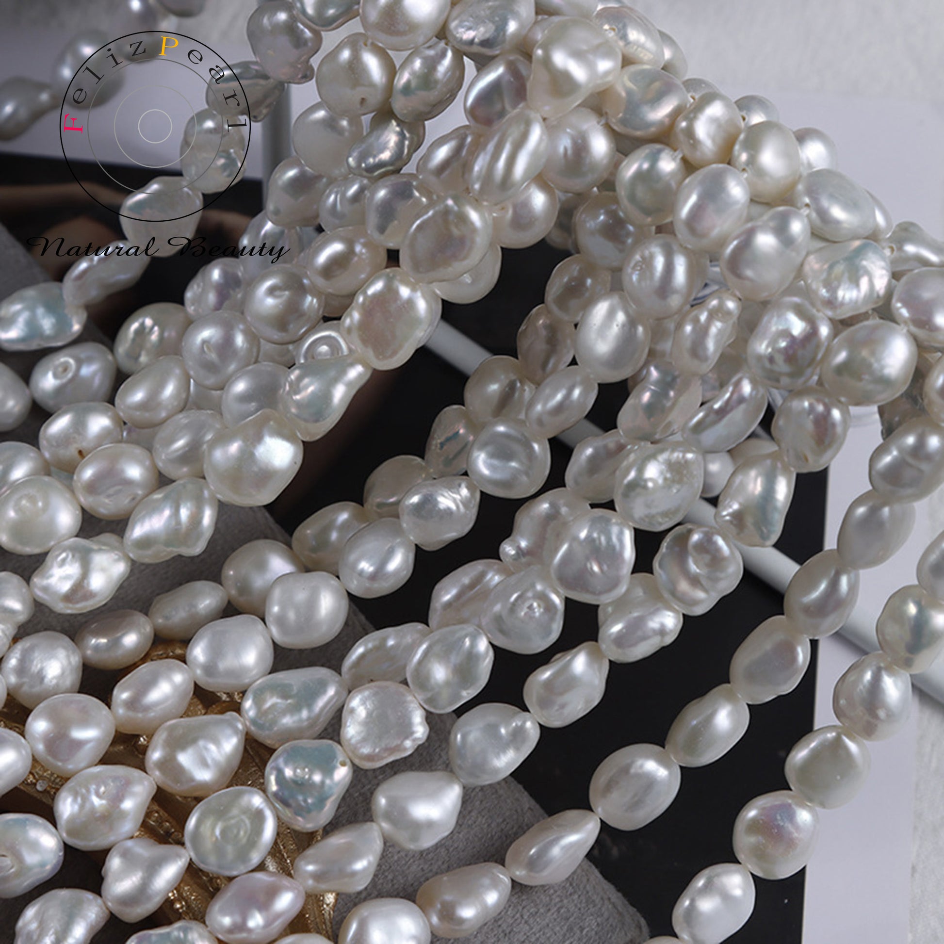 baroque pearl strands in bulk