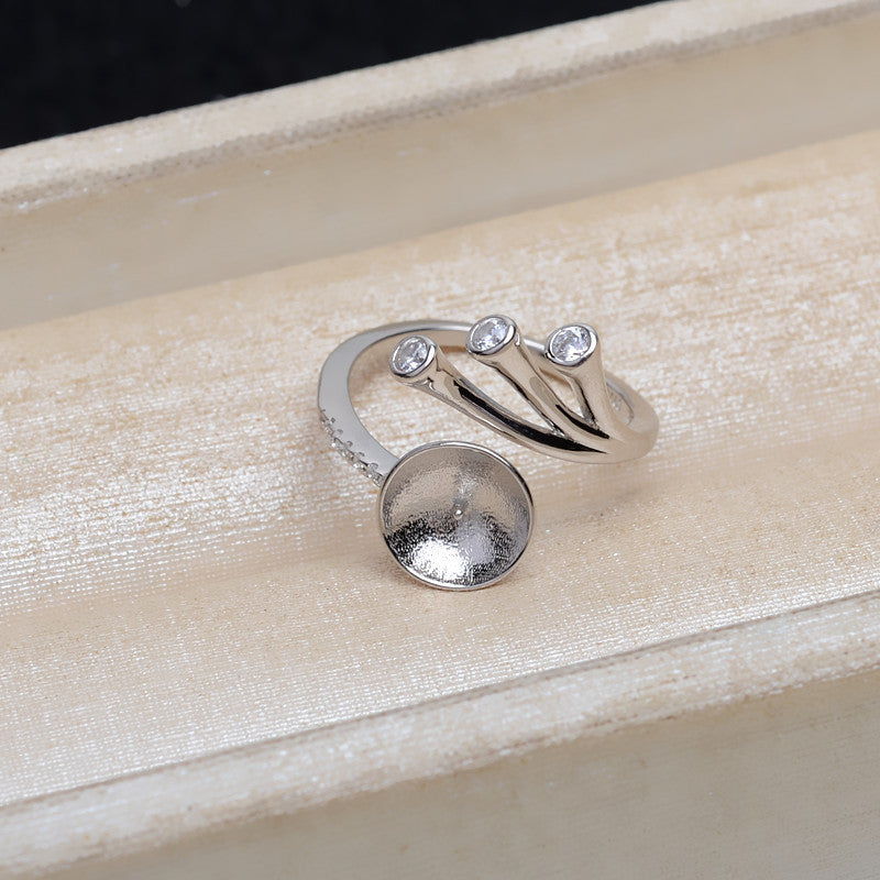 S925 Silver Daily Women Pearl Ring Setting-Feliz Pearl - Feliz Pearl 