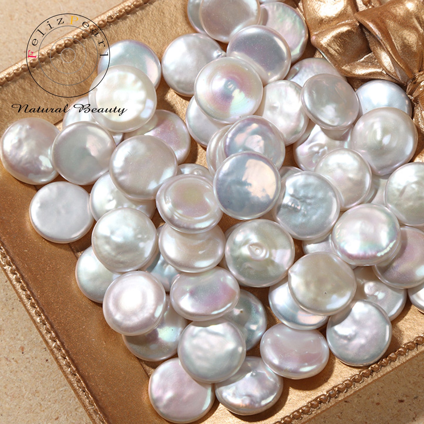 12-13mm Coin Shape Baroque Loose Pearls Freshwater Pearl Wholesale