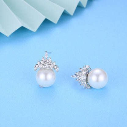 Ice Queen Pearl Earring Settings-Jewelry Setting Supplier - Feliz Pearl 