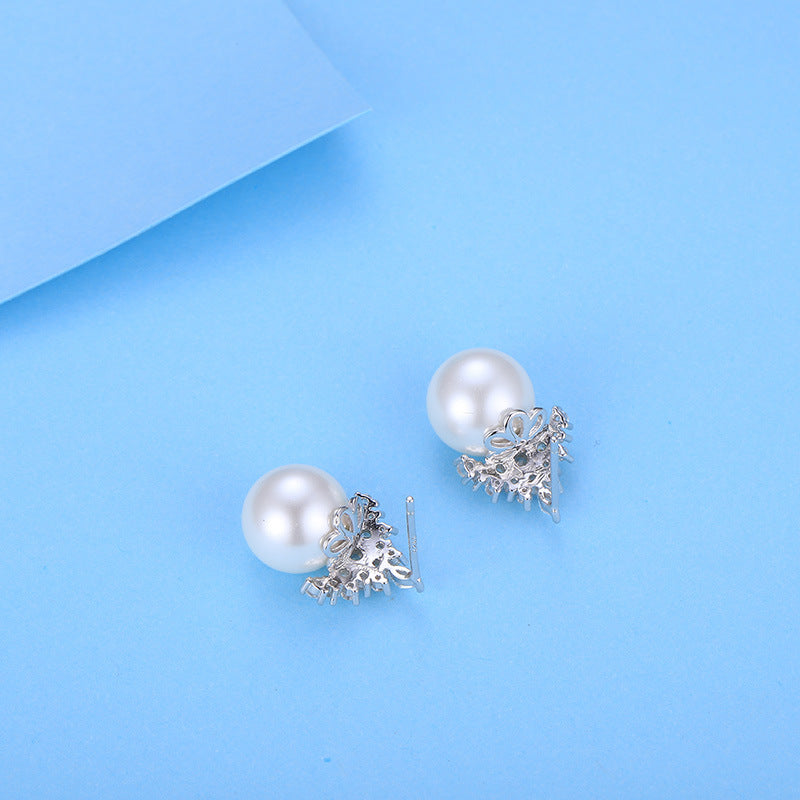 Ice Queen Pearl Earring Settings-Jewelry Setting Supplier - Feliz Pearl 