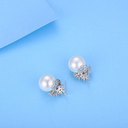Ice Queen Pearl Earring Settings-Jewelry Setting Supplier - Feliz Pearl 