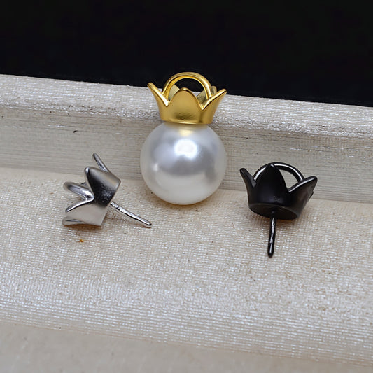 Casual Crown Pearl Pendant Setting-S925 Sterling Silver - Feliz Pearl 
