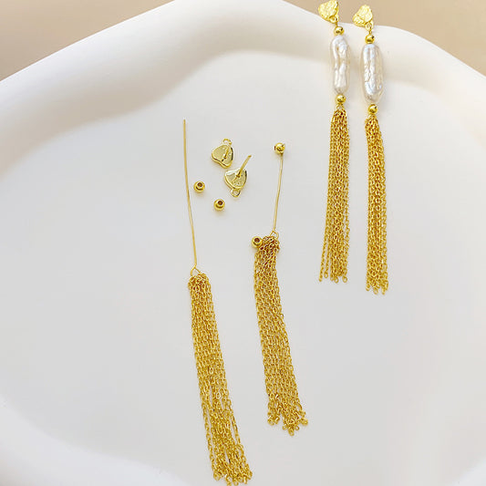 Luxury Tassel Pearl Earring Setting-Jewelry Settings Supplier - Feliz Pearl 