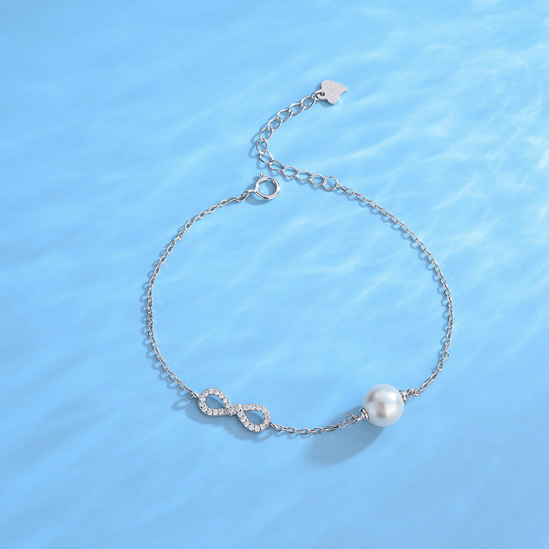 Luxury Cubic Zirconia 8 Pearl Bracelet Settings Wholesale - Feliz Pearl 