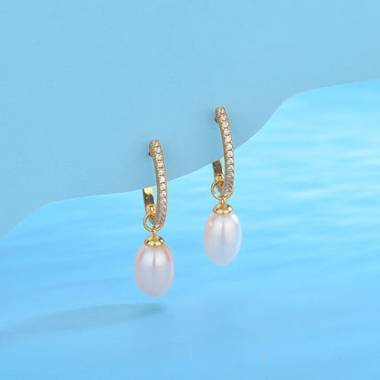 DIY Pearl Huggie Earring Settings-S925 Sterling Silver - Feliz Pearl 
