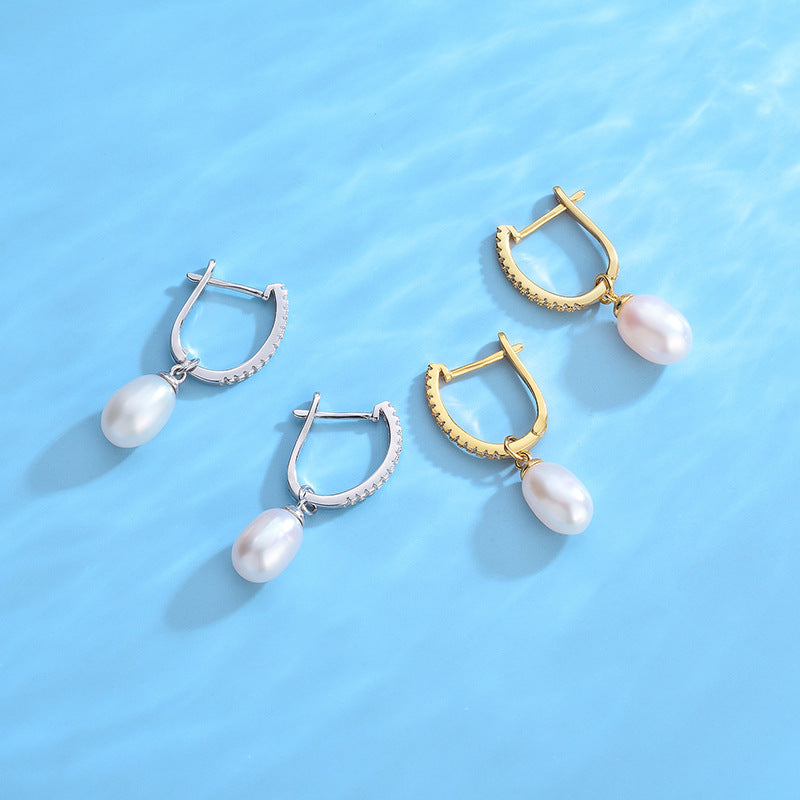 DIY Pearl Huggie Earring Settings-S925 Sterling Silver - Feliz Pearl 
