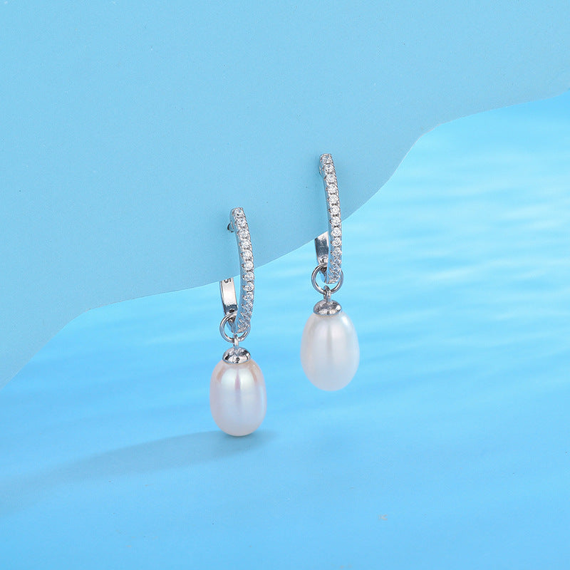 DIY Pearl Huggie Earring Settings-S925 Sterling Silver - Feliz Pearl 