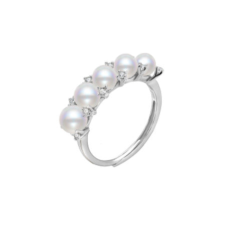 S925 Sterling Silver Multi Pearls Ring Setting-Feliz Pearl - Feliz Pearl 