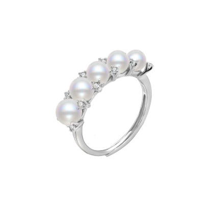 S925 Sterling Silver Multi Pearls Ring Setting-Feliz Pearl - Feliz Pearl 