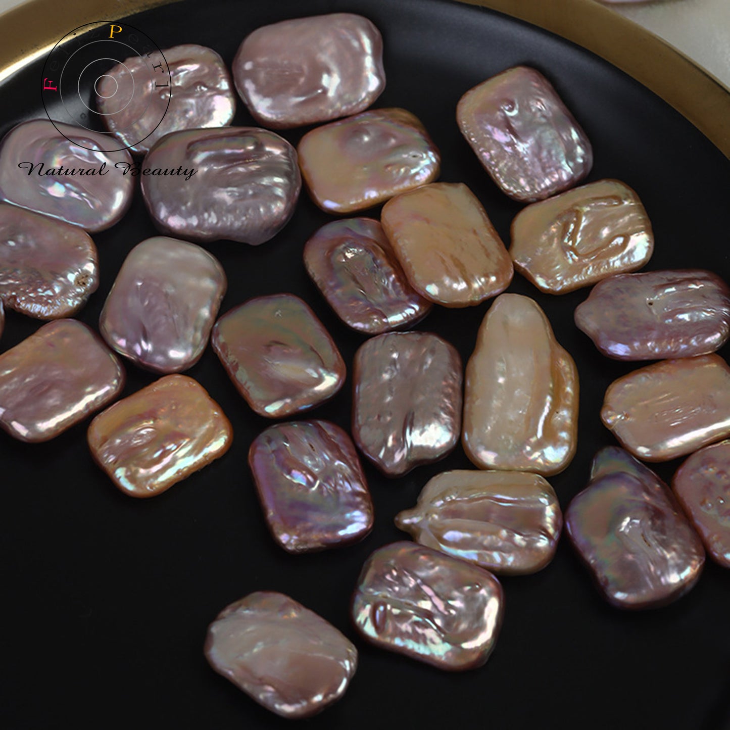 14x19mm Natural Coloor Freshwater Rectangle Shape Baroque Pearls