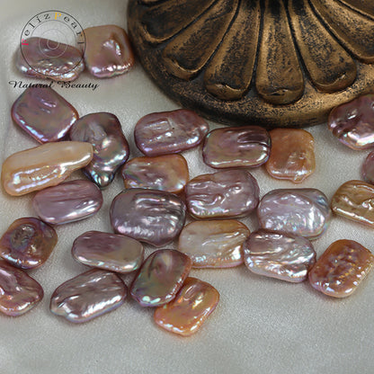 14x19mm Natural Mixed Color Rectangle Loose Pearls