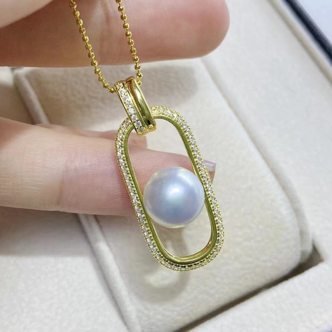 Luxury Pearl Pendant S925 Sterling Silver Paper Clip Pearl Jewelry - Feliz Pearl 