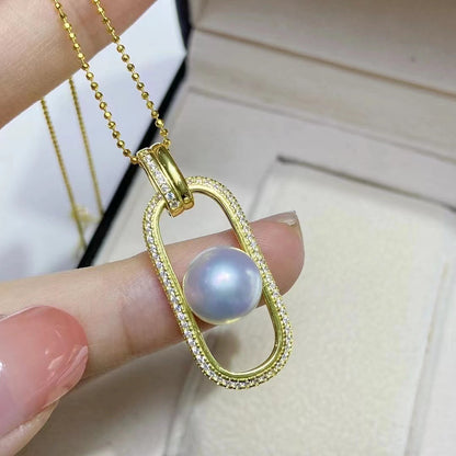 Luxury Pearl Pendant S925 Sterling Silver Paper Clip Pearl Jewelry - Feliz Pearl 