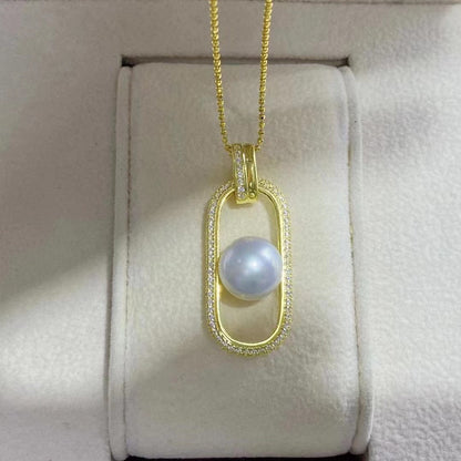 Luxury Pearl Pendant S925 Sterling Silver Paper Clip Pearl Jewelry - Feliz Pearl 