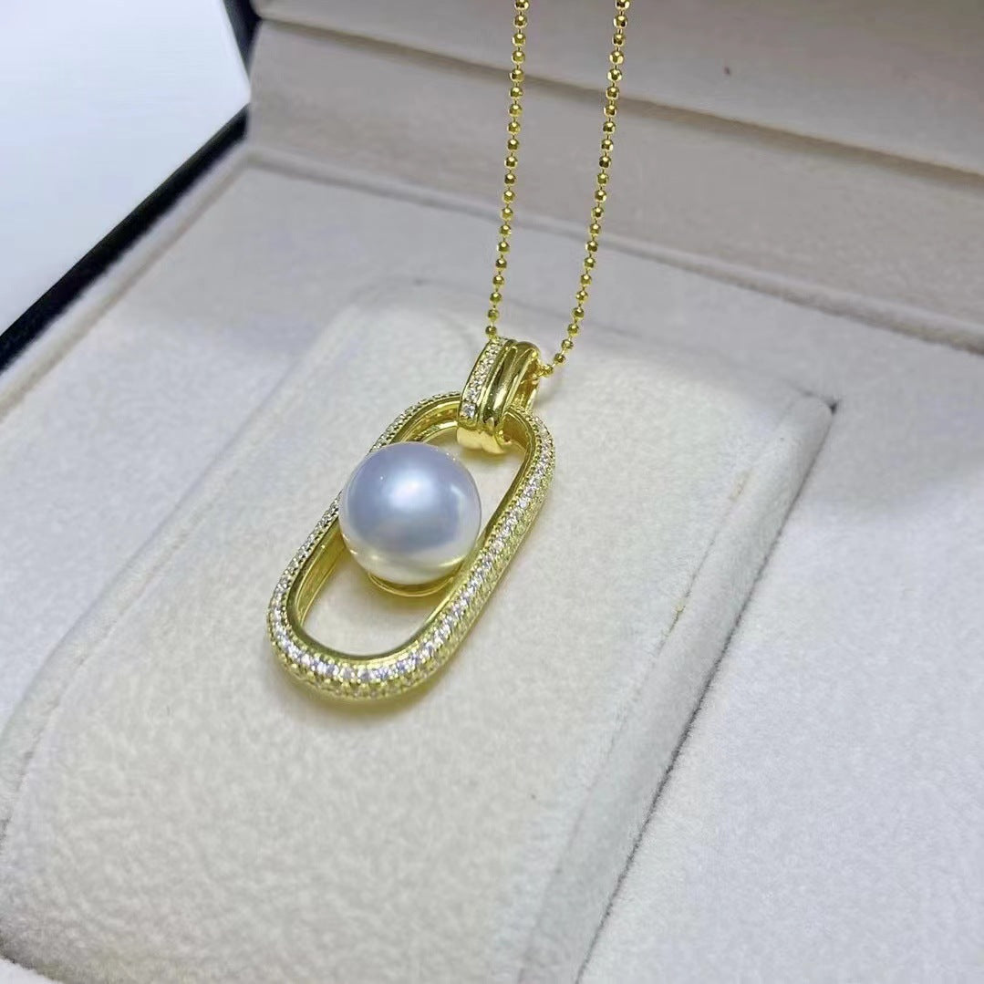 Luxury Pearl Pendant S925 Sterling Silver Paper Clip Pearl Jewelry - Feliz Pearl 